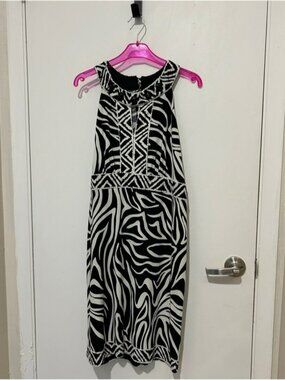 Zebra midi print Y2K style dress